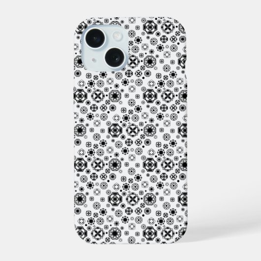 Motif décoratif arabesque noir blanc mignon (Verso)