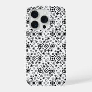 Motif décoratif arabesque noir blanc mignon