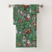 Motif décoratif de Noël sur fond vert (En situation)