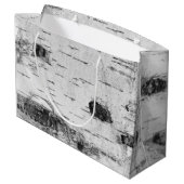 Motif d'écorce de bouleau grand sac cadeau (Dos Angle)