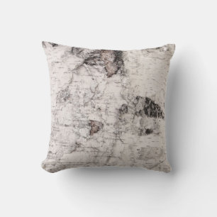 Motif d'écorce de bouleau lancer oreiller