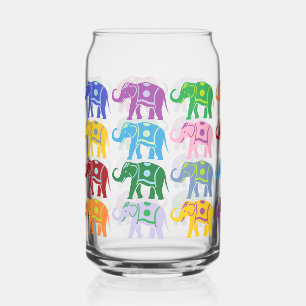 Motif d'éléphants colorés décoratifs
