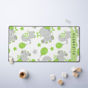 Motif D'Eléphants, Eléphants Mignons, Votre Nom