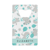 Motif D'Eléphants, Eléphants Mignons, Votre Nom (Devant)