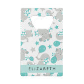 Motif D'Eléphants, Eléphants Mignons, Votre Nom (Dos)