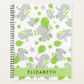 Motif D'Eléphants, Eléphants Mignons, Votre Nom (Devant)