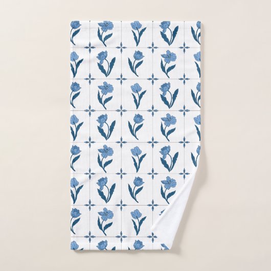 Motif Delft Tile (Serviette à main)