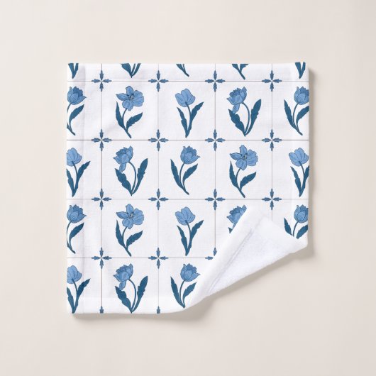 Motif Delft Tile (Gant de toilette)