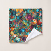 Motif d'encre d'alcool coloré Vibrant (Gant de toilette)