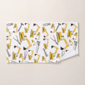 Motif des camions et des outils de construction de (Serviette à main)