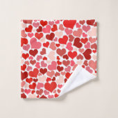 Motif Des Coeurs, Coeurs Rouges, Amour (Gant de toilette)