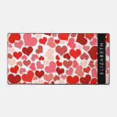 Motif Des Coeurs, Coeurs Rouges, Amour, Votre Nom (Recto)