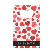 Motif Des Coeurs, Coeurs Rouges, Votre Nom (Dos)