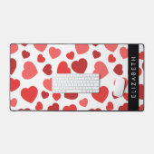 Motif Des Coeurs, Coeurs Rouges, Votre Nom (Clavier et souris)