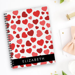 Motif Des Coeurs, Coeurs Rouges, Votre Nom