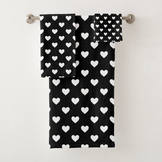 Motif des Coeurs Noir et Blanc (En situation)