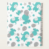 Motif Des Eléphants Bleus, Eléphants Mignons, Étoi (Dos)