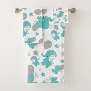 Motif Des Eléphants Bleus, Eléphants Mignons, Étoi