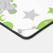 Motif Des Eléphants, Eléphants Mignons - Grey Vert (Coin)