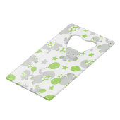 Motif Des Eléphants, Eléphants Mignons - Grey Vert (Dos Angle)