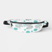 Motif Des Eléphants, Eléphants Mignons - Gris Bleu (Recto)