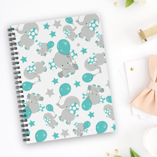 Motif Des Eléphants, Eléphants Mignons - Gris Bleu
