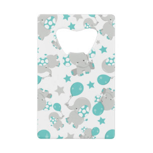 Motif Des Eléphants, Eléphants Mignons - Gris Bleu