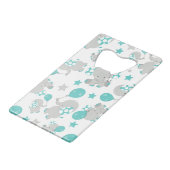 Motif Des Eléphants, Eléphants Mignons - Gris Bleu (Devant Angle)