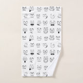 Motif des expressions face à Emoji (Serviette à main)
