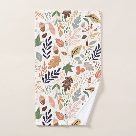 Motif des feuilles automnales (Serviette à main)