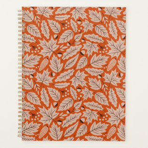 Motif des feuilles d'automne et des araignées oran