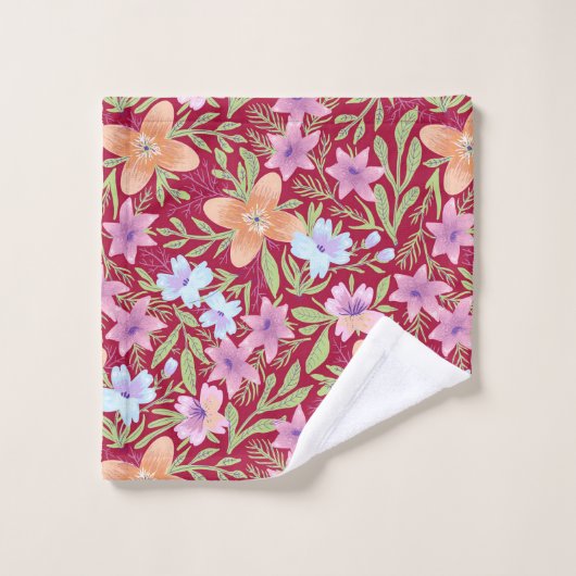 Motif des fleurs de printemps (Gant de toilette)