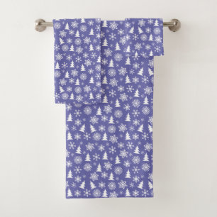 Motif des flocons de neige et des pins