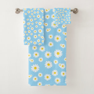 Motif des marguerites de printemps de Boho bleu