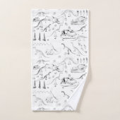 Motif des os fossiles de dinosaures (Serviette à main)