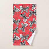 Motif des papillons de Doodle (Serviette à main)