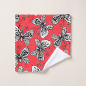 Motif des papillons de Doodle (Gant de toilette)