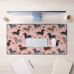 Motif des pattes et des os de Dachshund aux cheveu