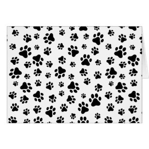 Motif des pattes, pattes de chien, noir et blanc