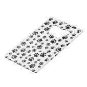 Motif des pattes, pattes de chien, noir et blanc (Devant Angle)