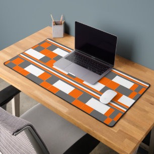 Motif des rayures blanc gris orange