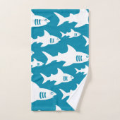 Motif des requins nageurs (Serviette à main)