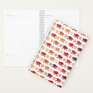 Motif des singes rouges