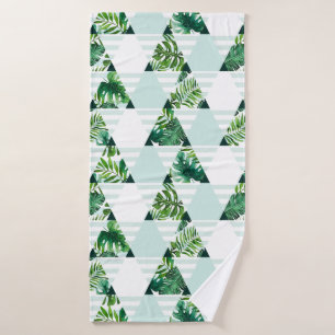 Motif des triangles tropicaux verts de Mint
