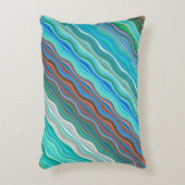 Motif des vagues Abstraites vintages | Coussin déc (Devant(Vertical))