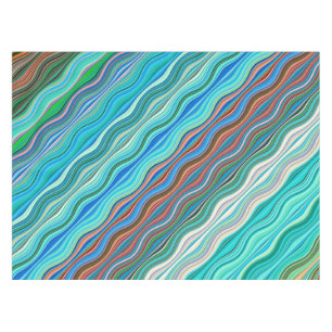 Motif des vagues Abstraites Vintages Nappe