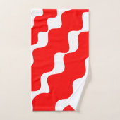 Motif des vagues blanches et rouges (Serviette à main)