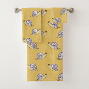 Motif d'escargots et de torrents illustrés