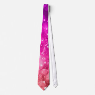 Motif d'espace Bokeh violet/rose Cravate conçue