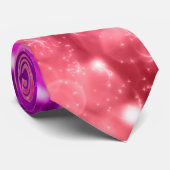 Motif d'espace Bokeh violet/rose Cravate conçue (Roulé)